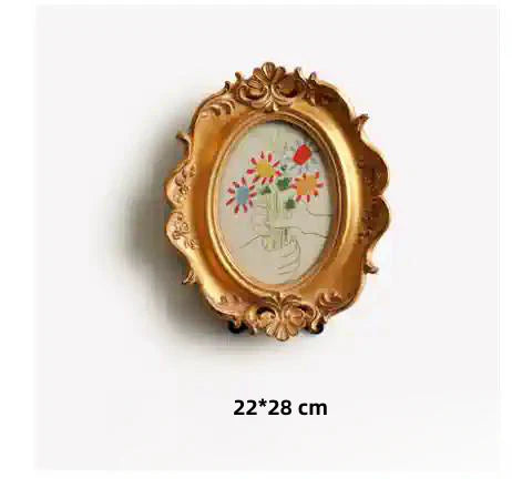 Set of 10 Retro Wall Paintings with Durable Resin or Wood Frames