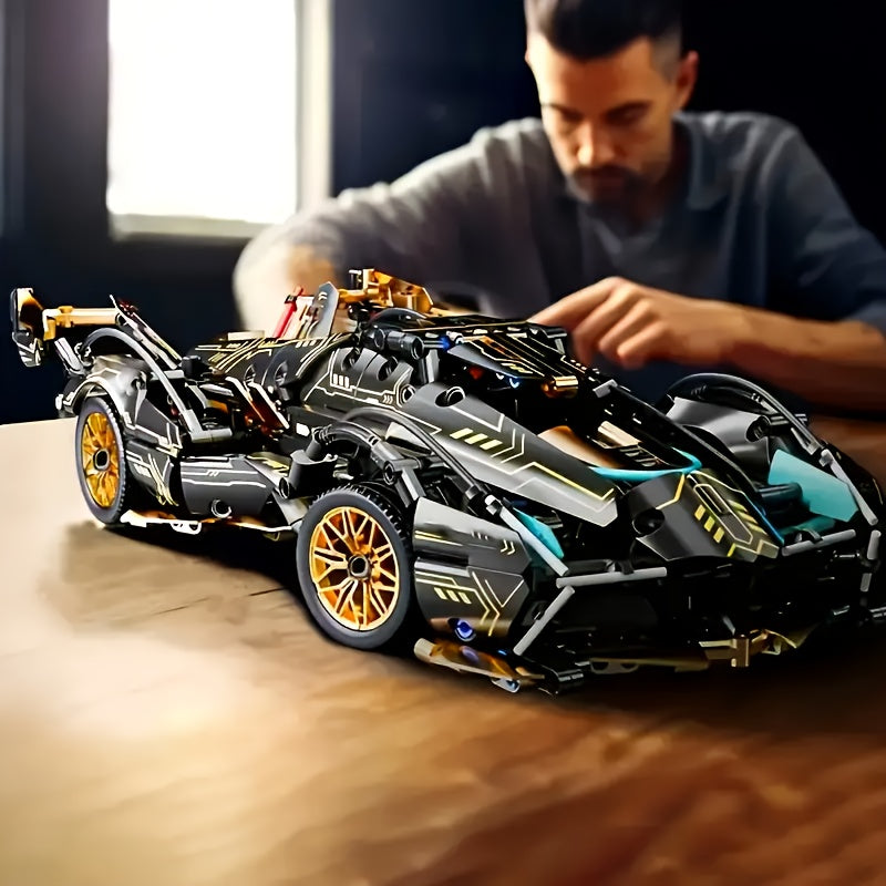 Building Block Car with Golden Bull Toy Set