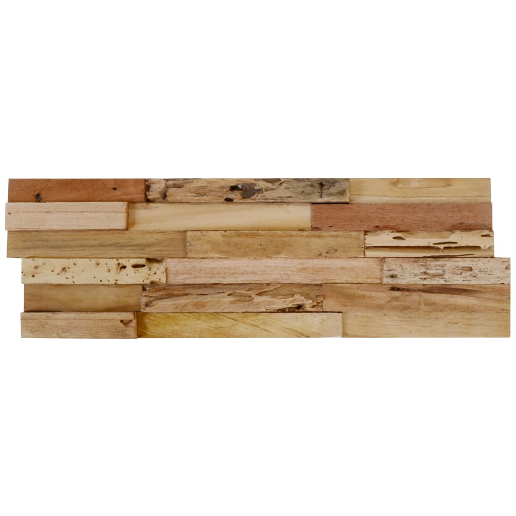 vidaXL Wall Cladding Panels Wall Covering Panels Wood Planks Recycled Teak-4