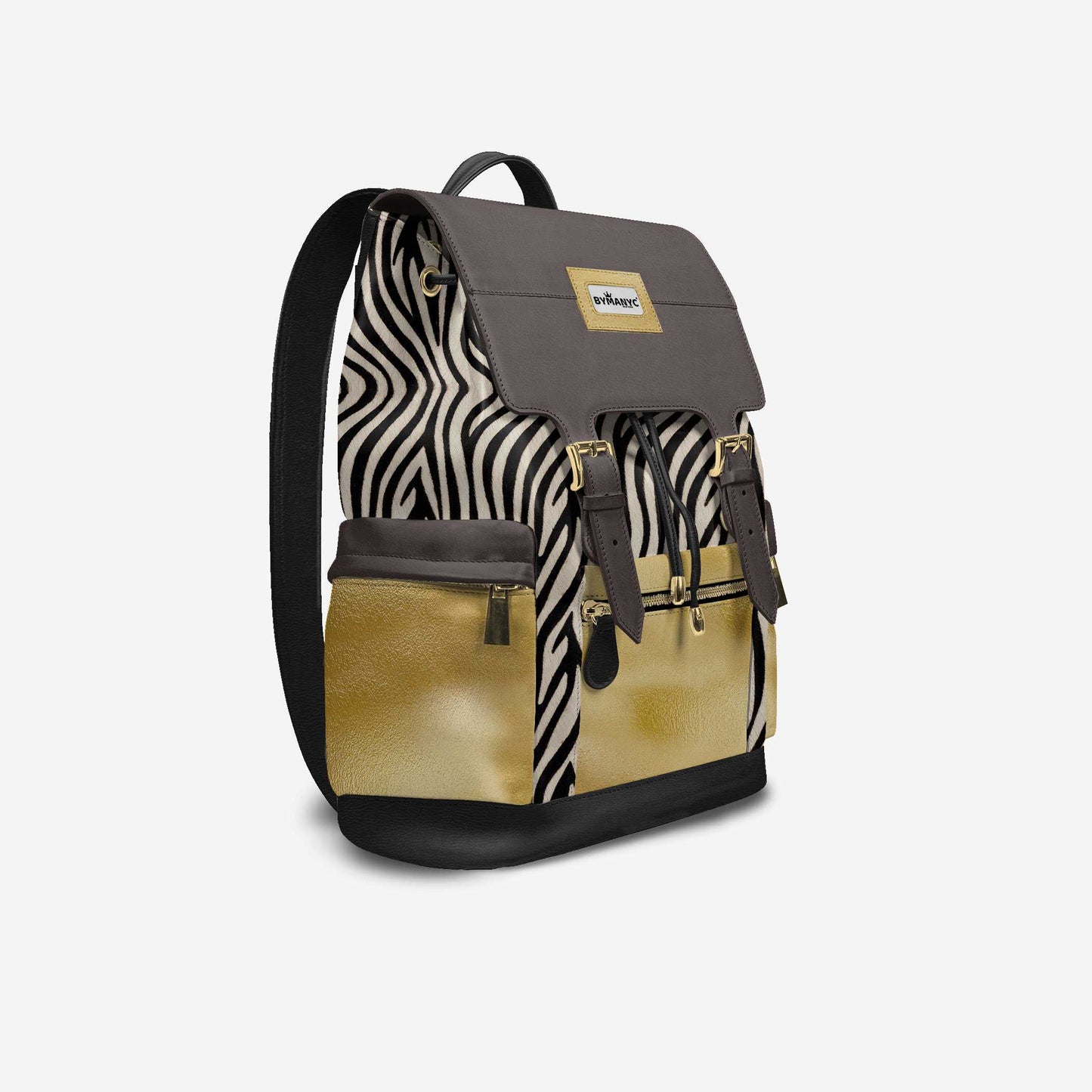 Luxury Vegan Backpack GOLD SAFARI – BYMANYC ® New York Made in Italy-0