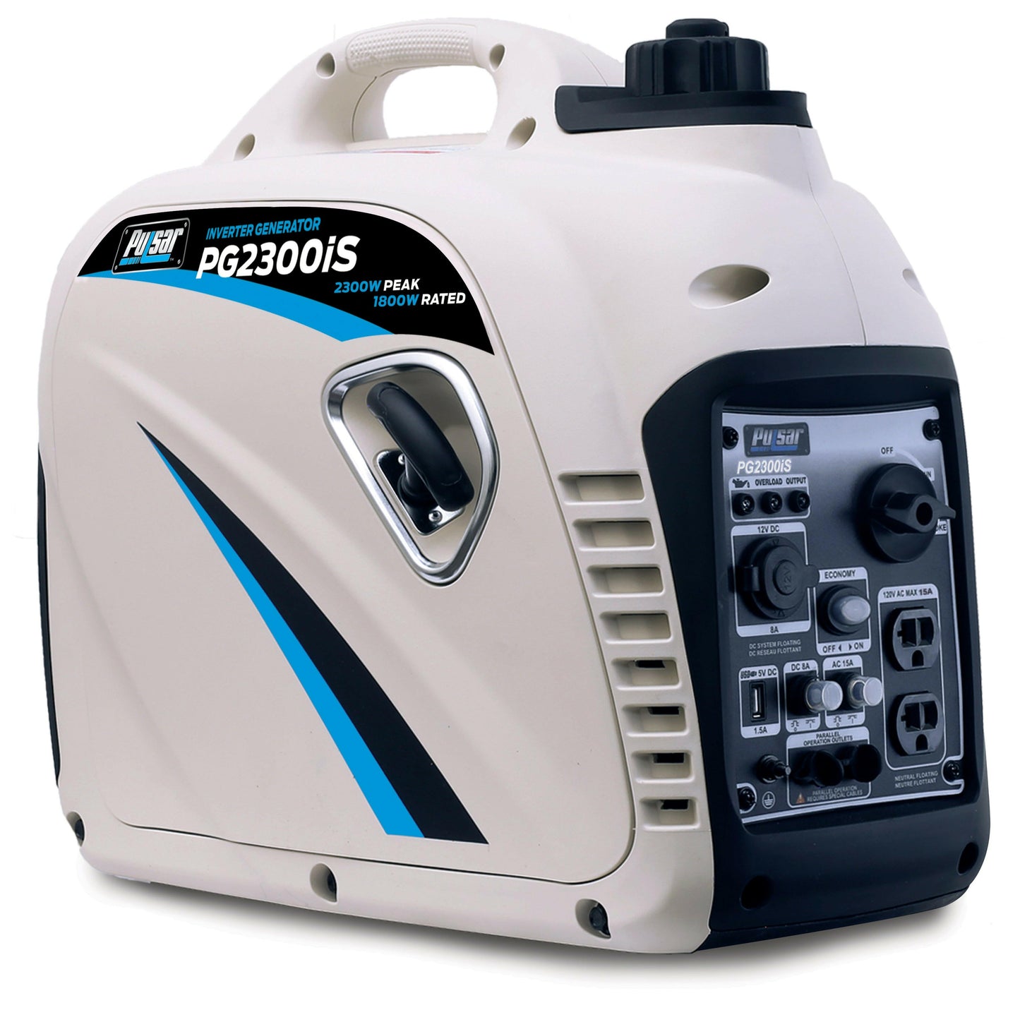 Pulsar 2300 Watt Portable Gas Powered Quiet Inverter Generator with USB Port.-0