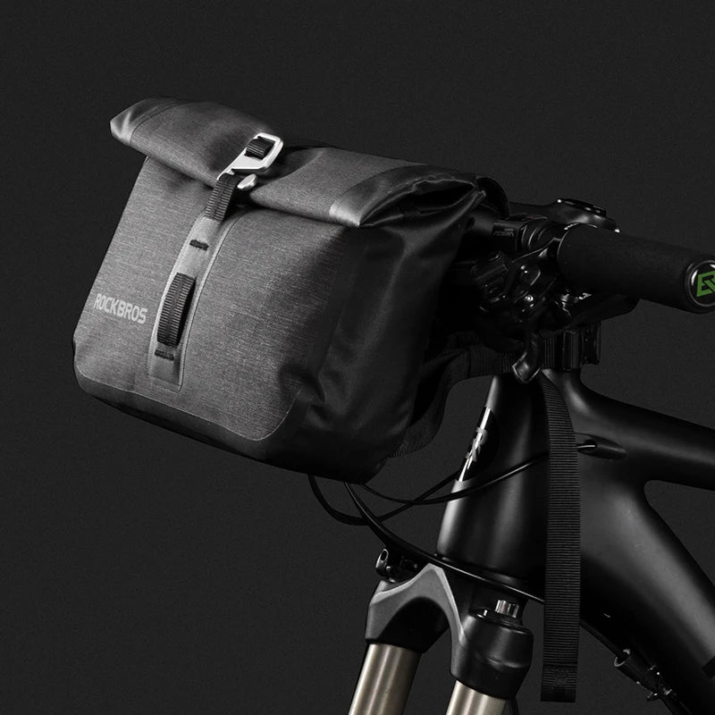 5–6L Waterproof Handlebar Bike Bag Front Frame Trun Grey