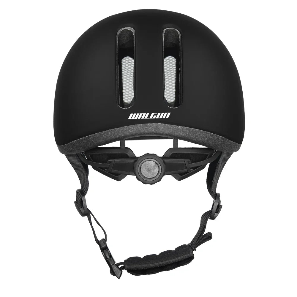 Urban Cycling Helmet Vintage-Style Safety Helmet Black-4