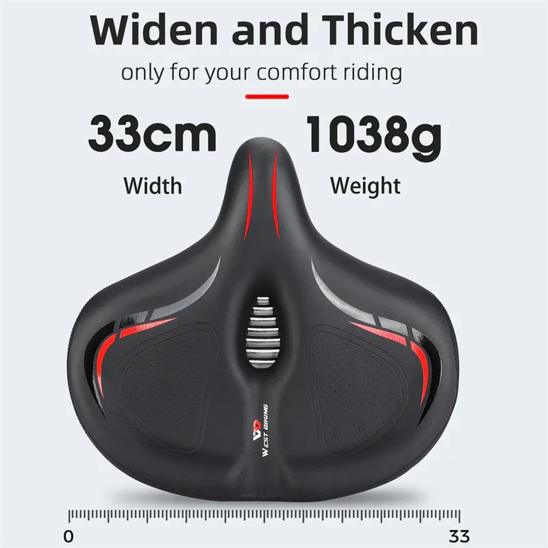 Oversized Comfort Bike Seat for Electric, MTB, and Stationary Bikes-2