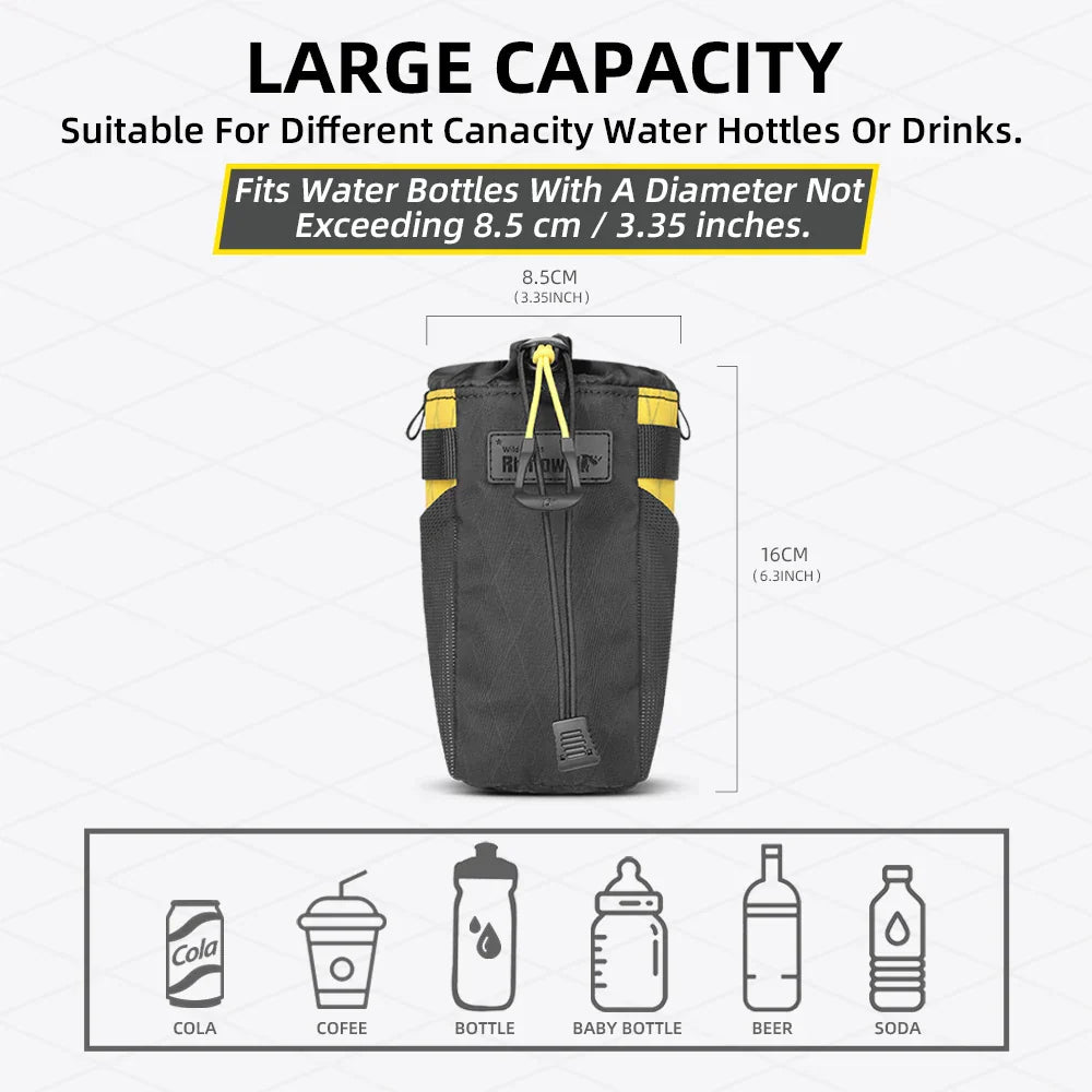 Insulated Handlebar Tool Bag 1L Nylon Carrier Pouch Yellow-3