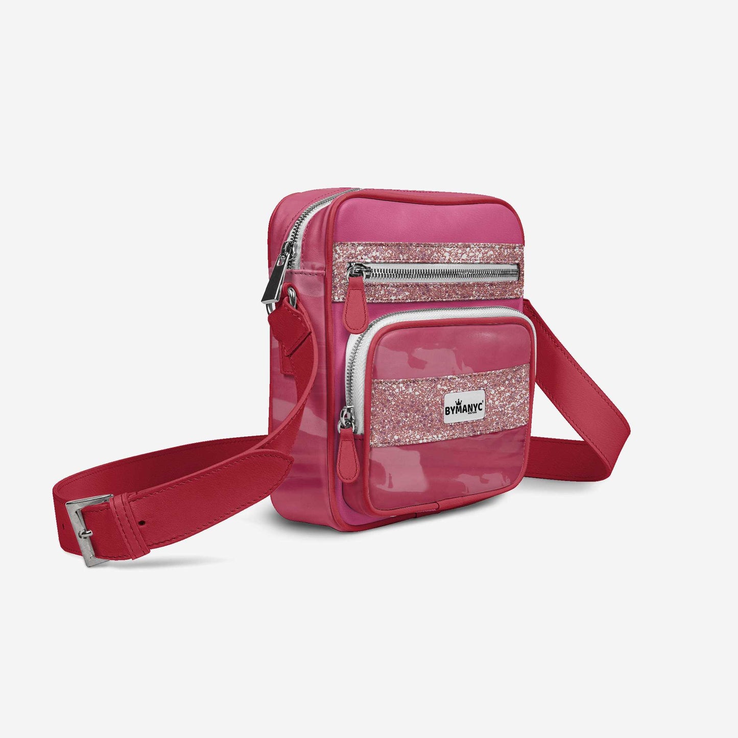 Vegan Pink Cross-Body Designer Shoulderbag | BYMANYC ® New York Luxury-0
