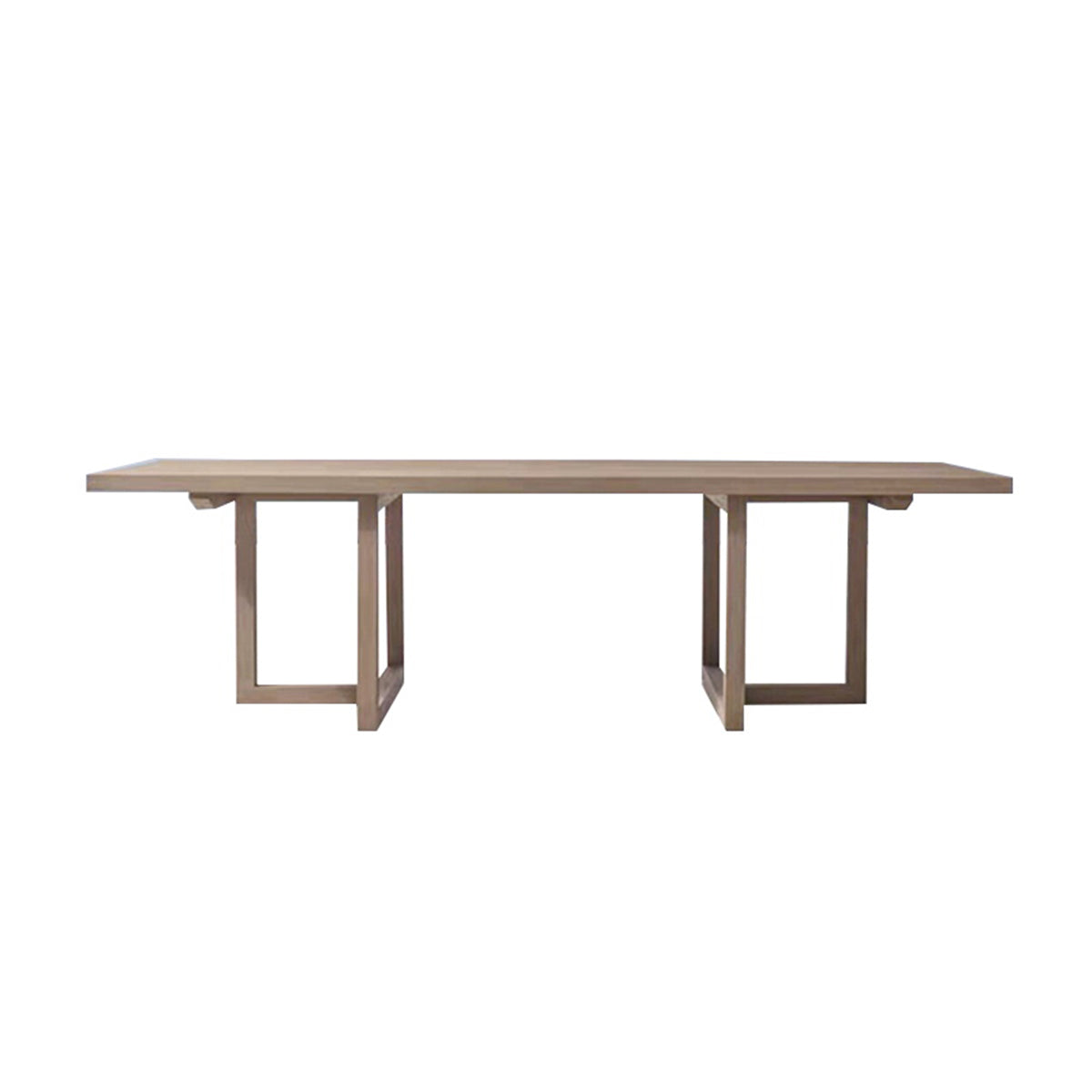 Teak Aviara Long Table Wood Outdoor Furniture Connection Piece.-2