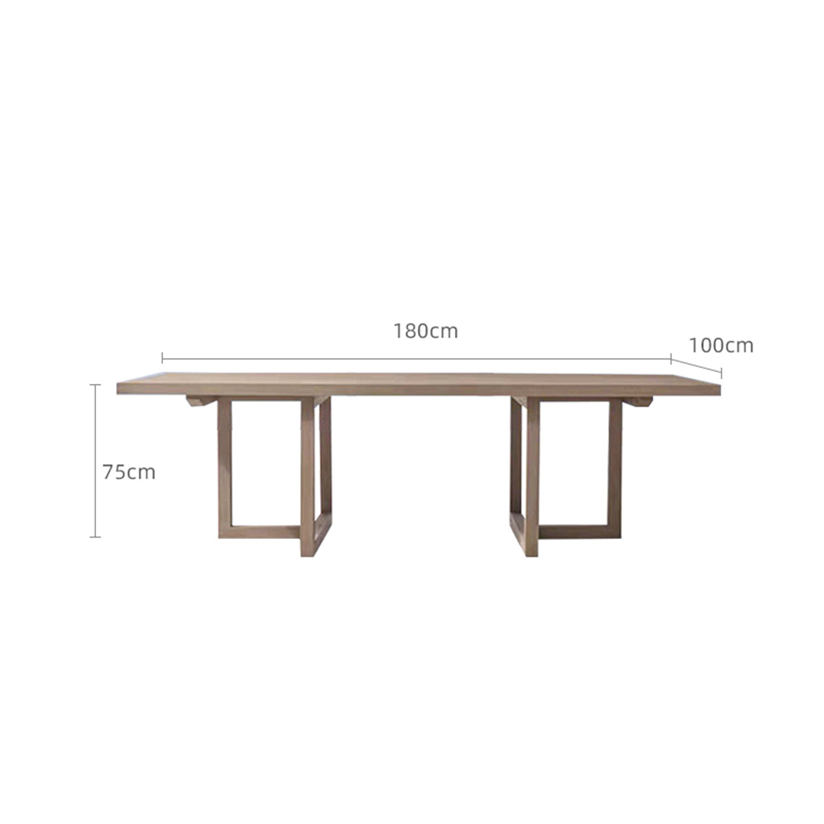 Teak Aviara Long Table Wood Outdoor Furniture Connection Piece.-4