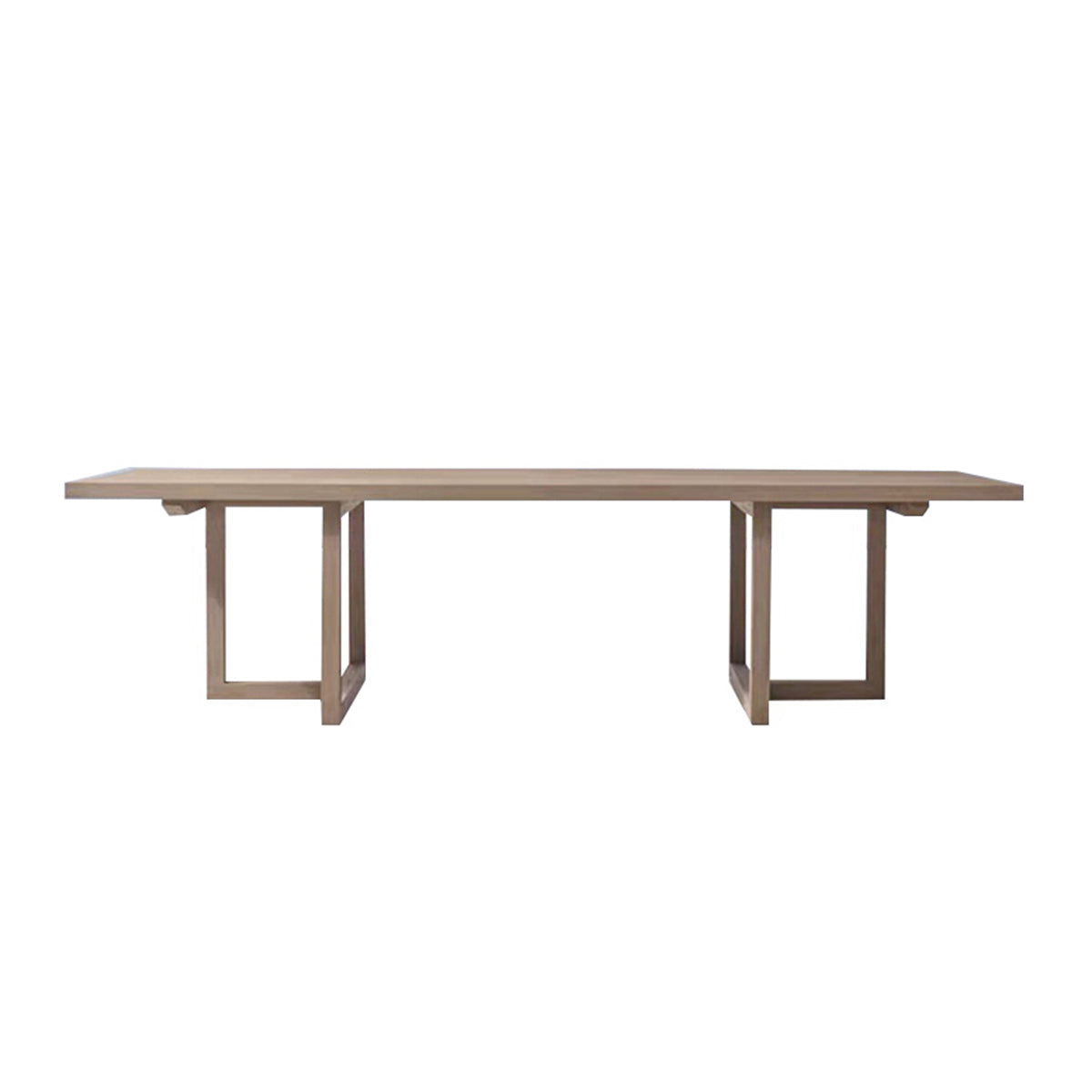 Teak Aviara Long Table Wood Outdoor Furniture Connection Piece.-5
