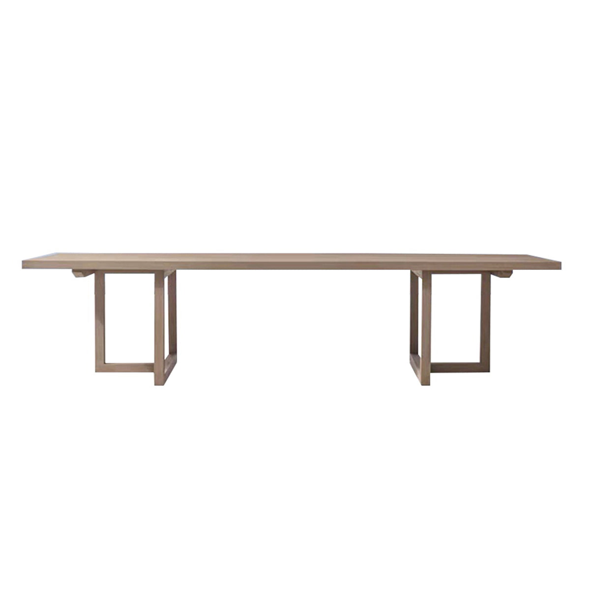 Teak Aviara Long Table Wood Outdoor Furniture Connection Piece.-6