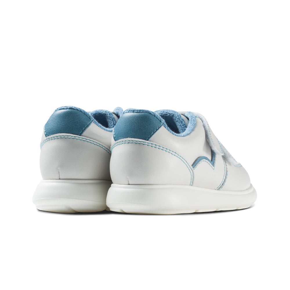 Azure Blue Kids Lightweight Fleece Lined Sneakers, Waterproof and Versatile Fall Winter Boots.-2