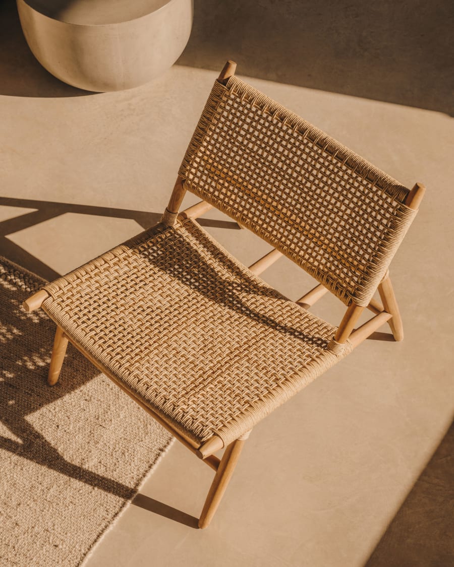 Benny Modern Rattan Lounge Chair Handwoven Outdoor Indoor Weatherproof-1