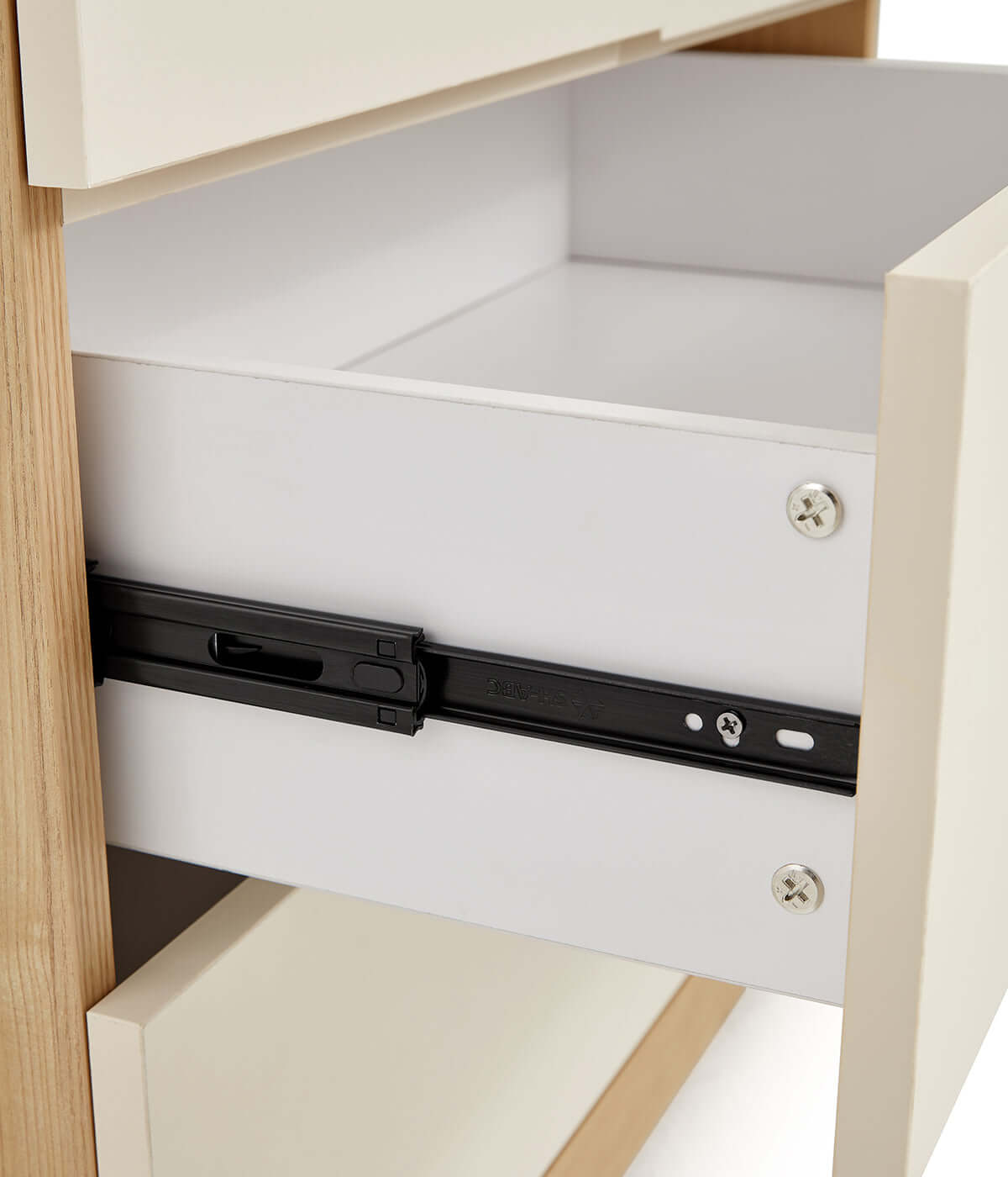 Contemporary Double Door Kids Wardrobe Storage Cabinet with 4 Shelves-3