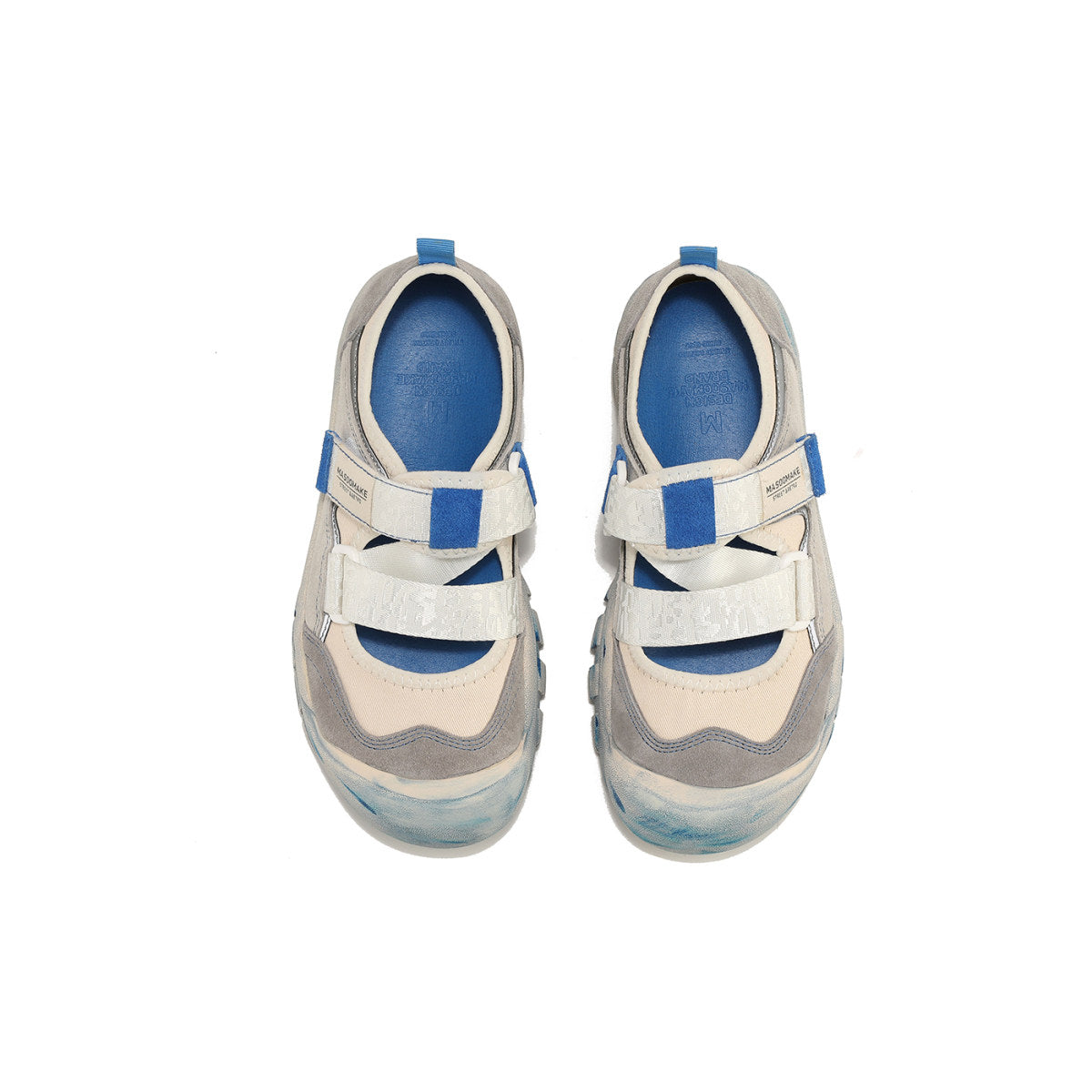 Distressed Velcro Strap Sneakers-4