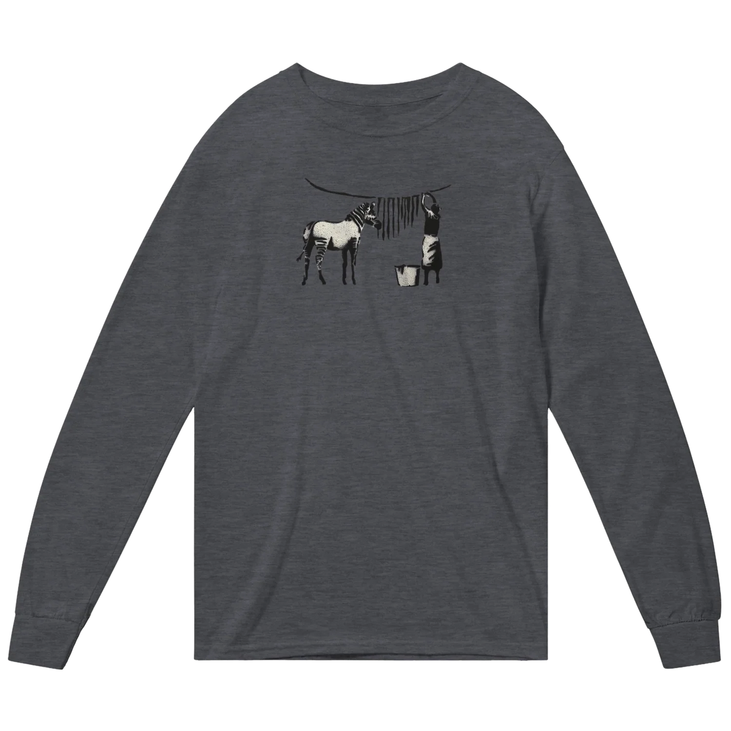 Banksy Zebra Stripes Artwork Long Sleeve Shirt-1