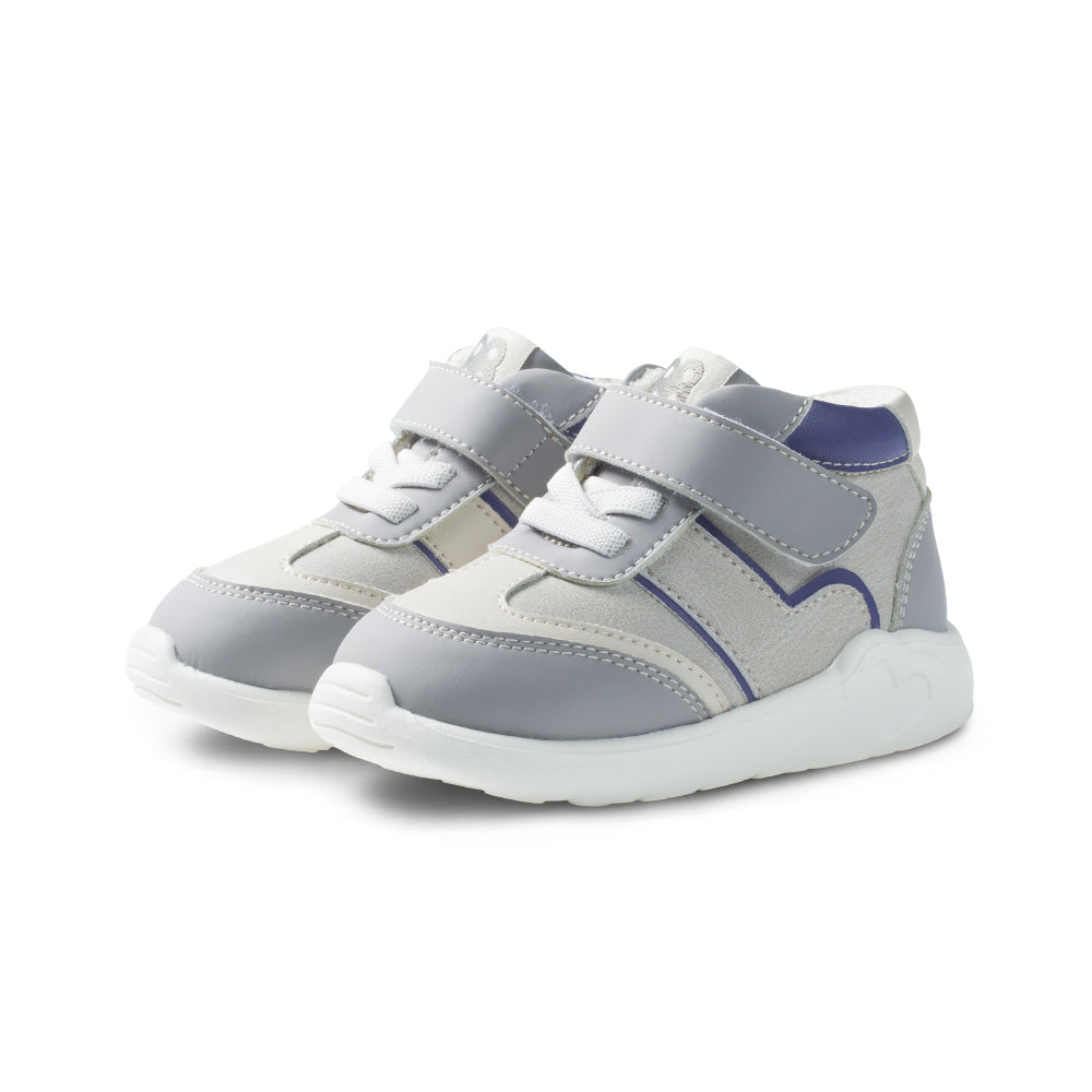 Eirene Soft Sole Non-Slip Pre-walker Grey Baby Sneakers-2