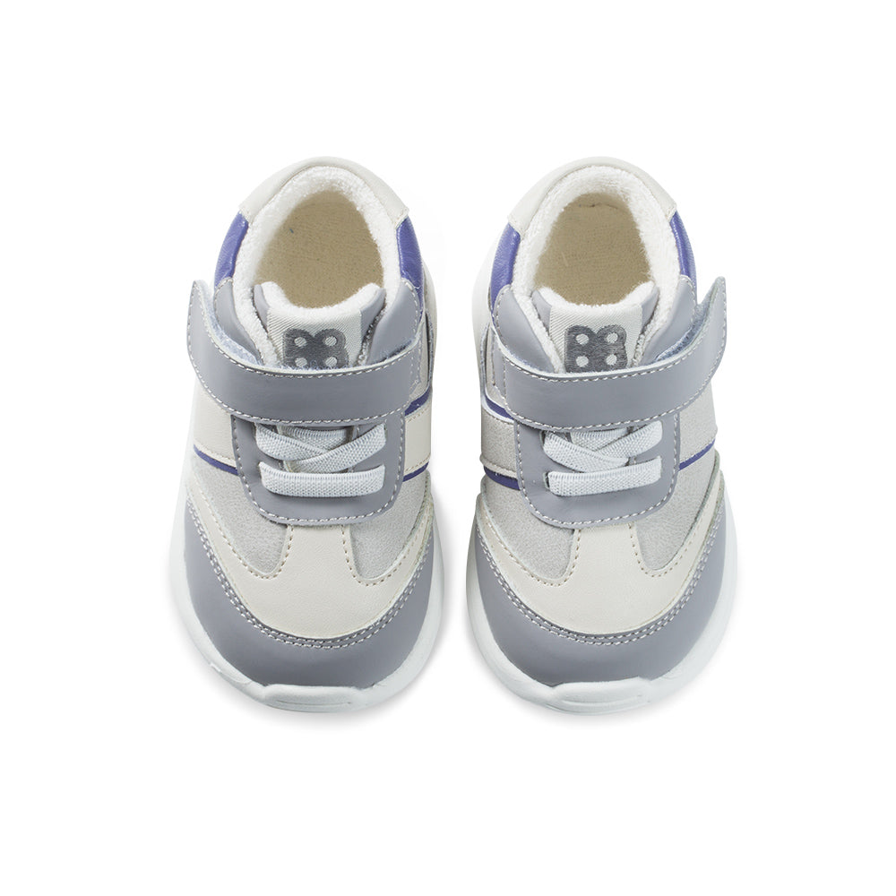 Eirene Soft Sole Non-Slip Pre-walker Grey Baby Sneakers-4