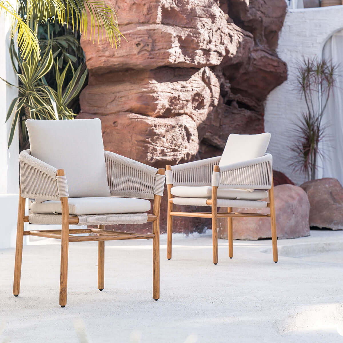 Solid Teak Wood Etimoe Dining Chair Outdoor with Ergonomic Seating-0