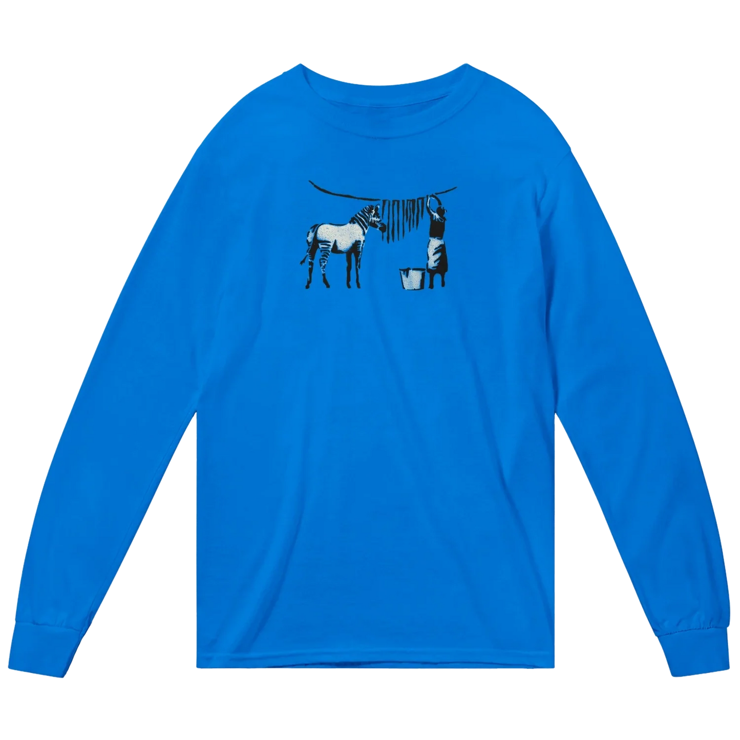 Banksy Zebra Stripes Artwork Long Sleeve Shirt-4