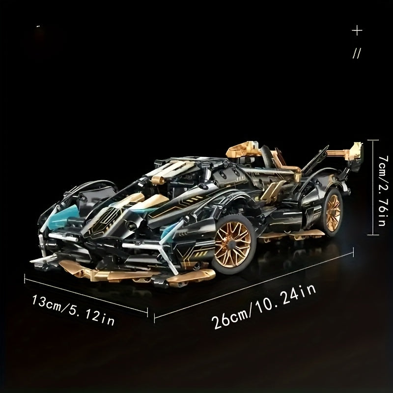 Building Block Car with Golden Bull Toy Set