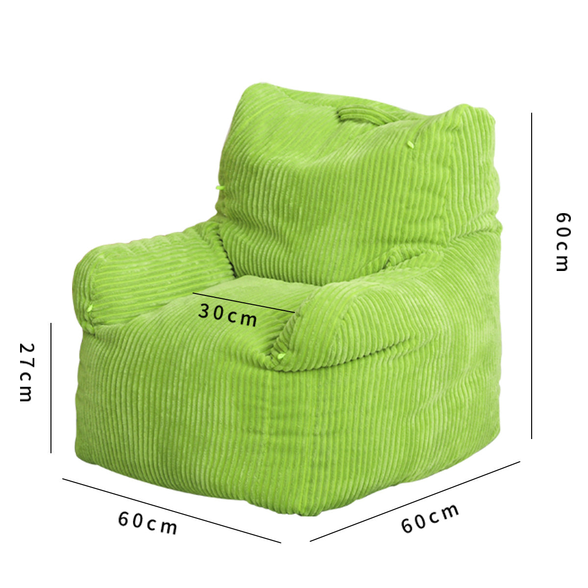 Happy Dream Comfortable Bean Bag Chair for Kids - EPP Filled Lounge Sofa with Plush Buddies-1