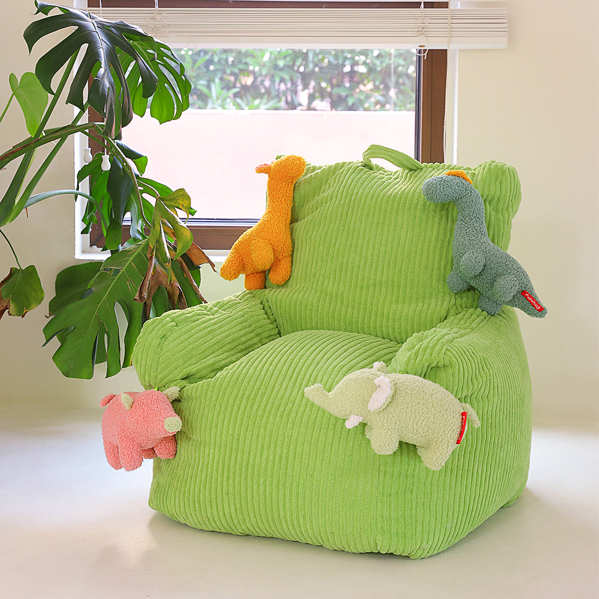 Happy Dream Comfortable Bean Bag Chair for Kids - EPP Filled Lounge Sofa with Plush Buddies-0
