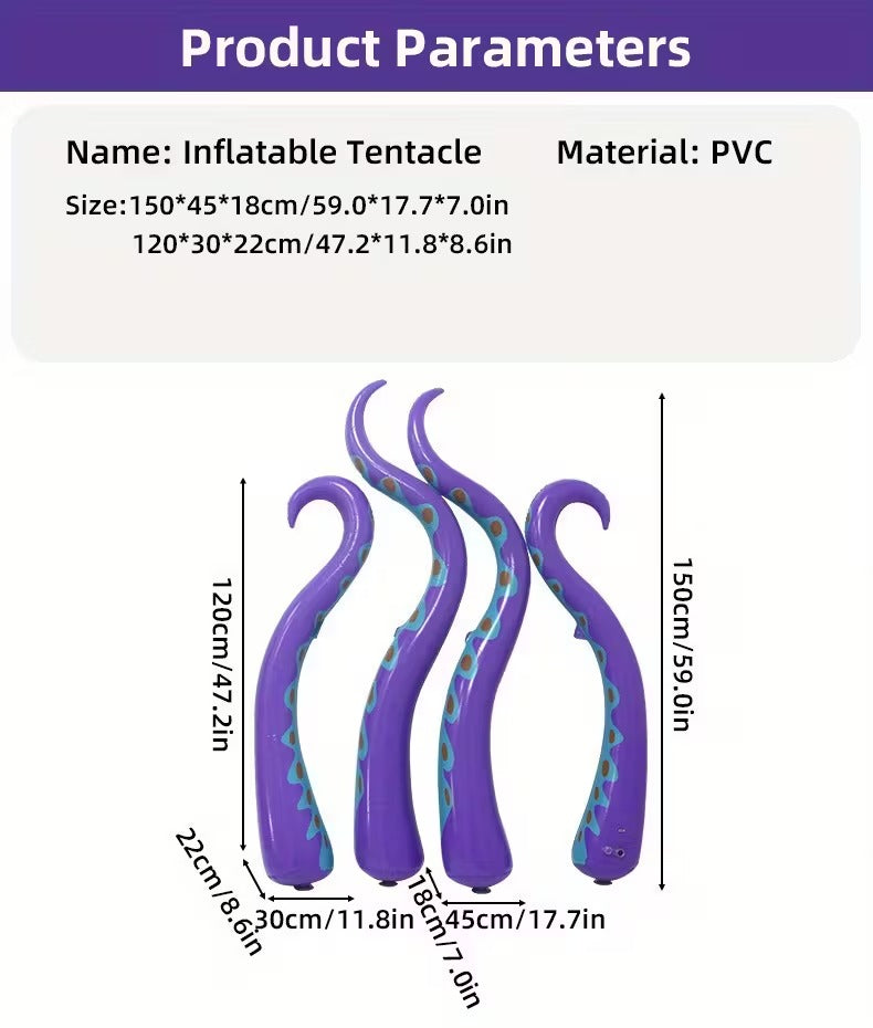 Halloween Inflatable Tentacle Decorations Purple