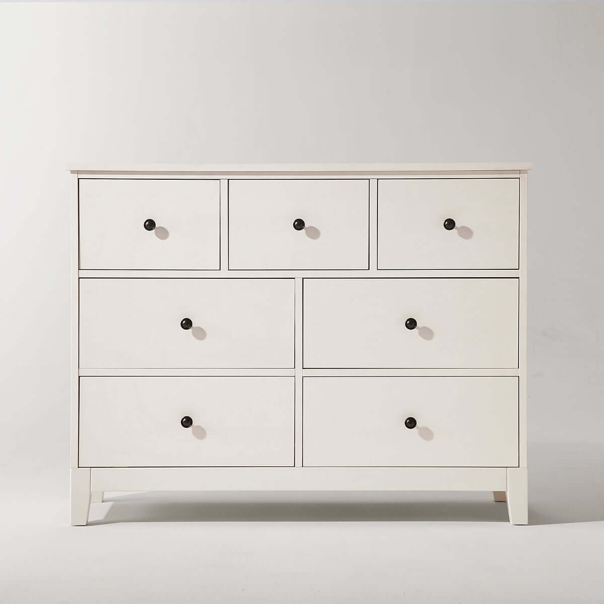 Minimalist 7 Drawer Storage Cabinet in Cream Finish-1