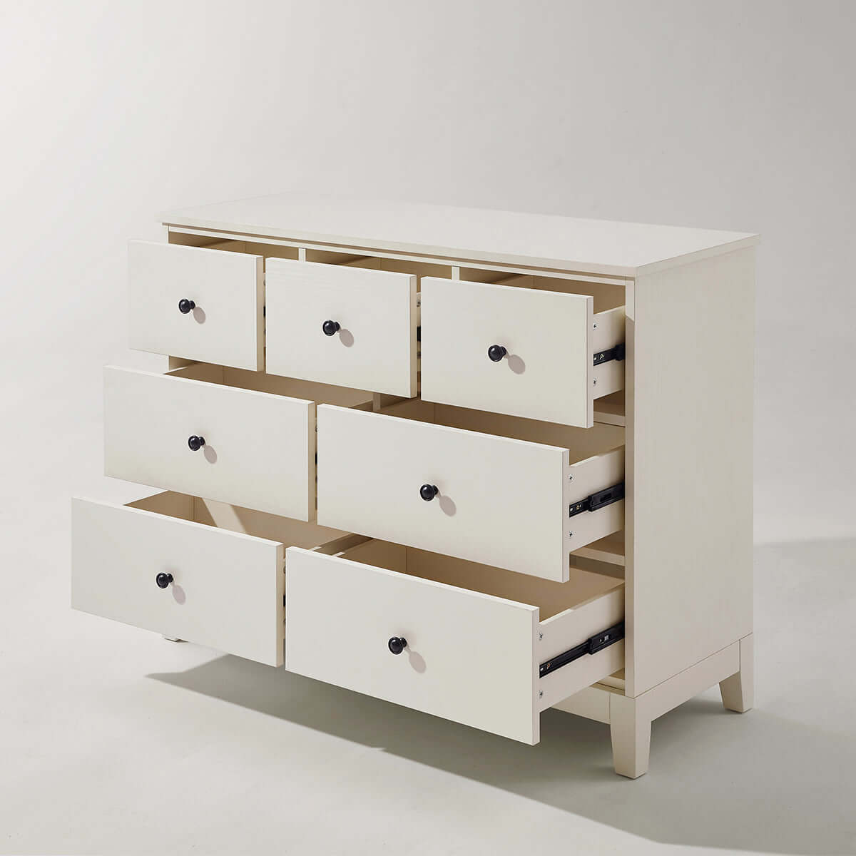 Minimalist 7 Drawer Storage Cabinet in Cream Finish-3