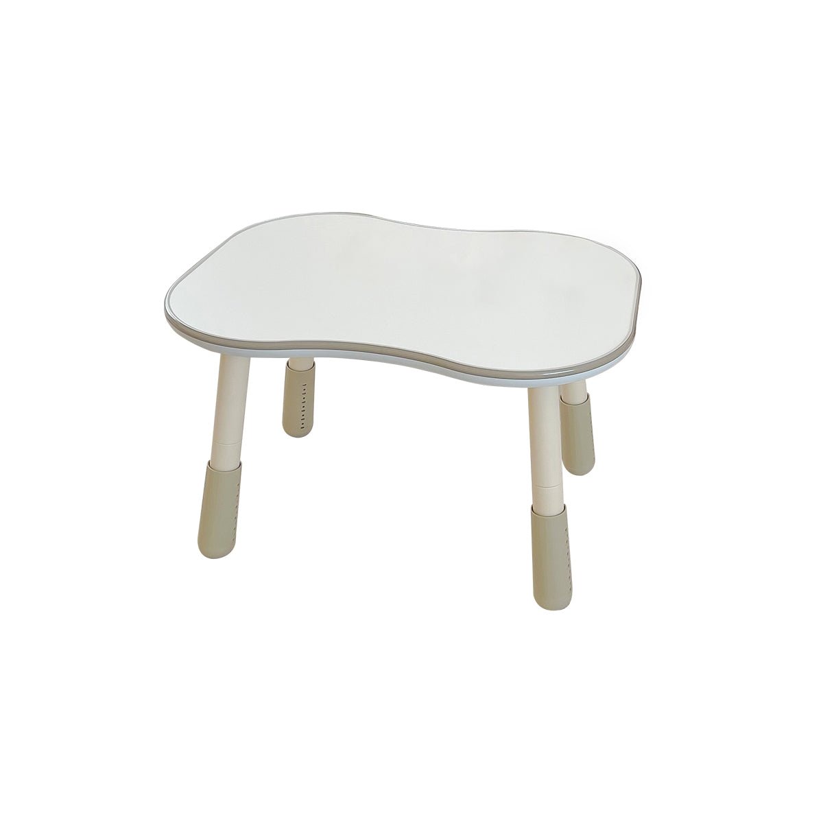 Dual-Kid Height Adjustable Study Table White For Two Children-1