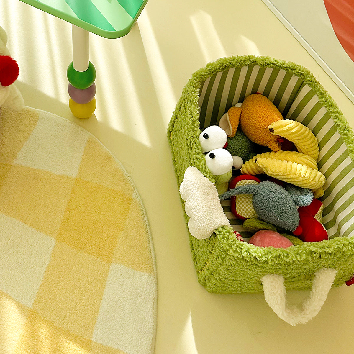 Quirky Monster Striped Storage Basket-2