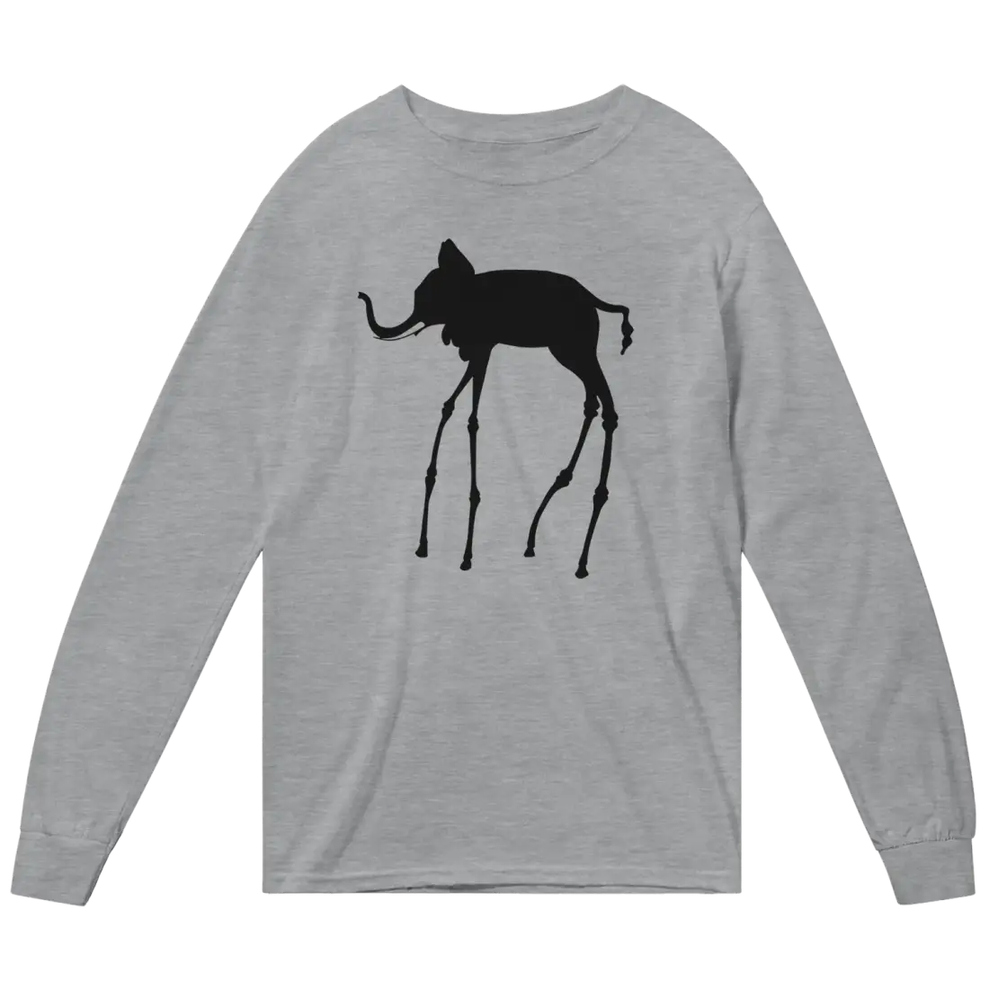 Salvador Dali Elephant Sketch Long Sleeve Shirt-0