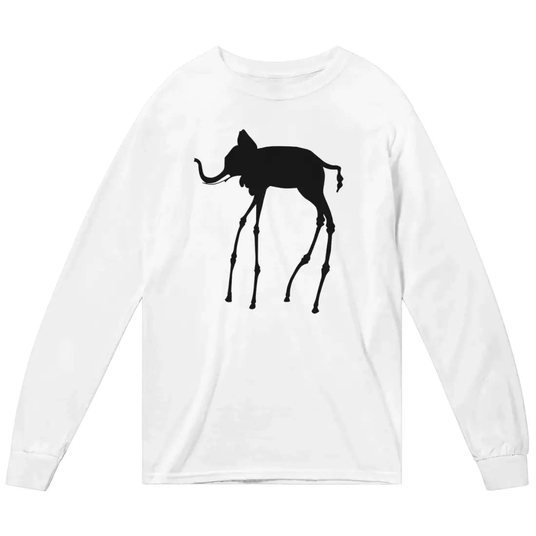 Salvador Dali Elephant Sketch Long Sleeve Shirt-2
