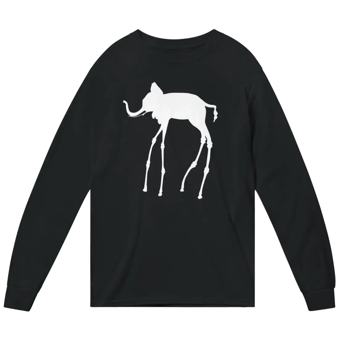 Salvador Dali Elephant Sketch Long Sleeve Shirt-1