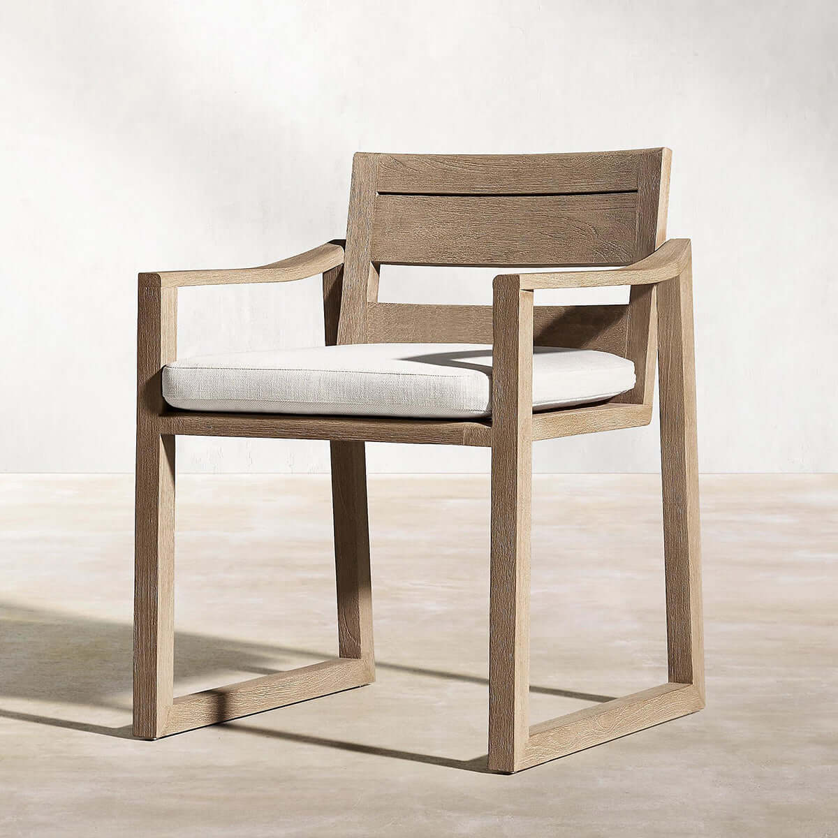 Sebastian Teak Outdoor Patio Armchair with Adjustable Backrest-2