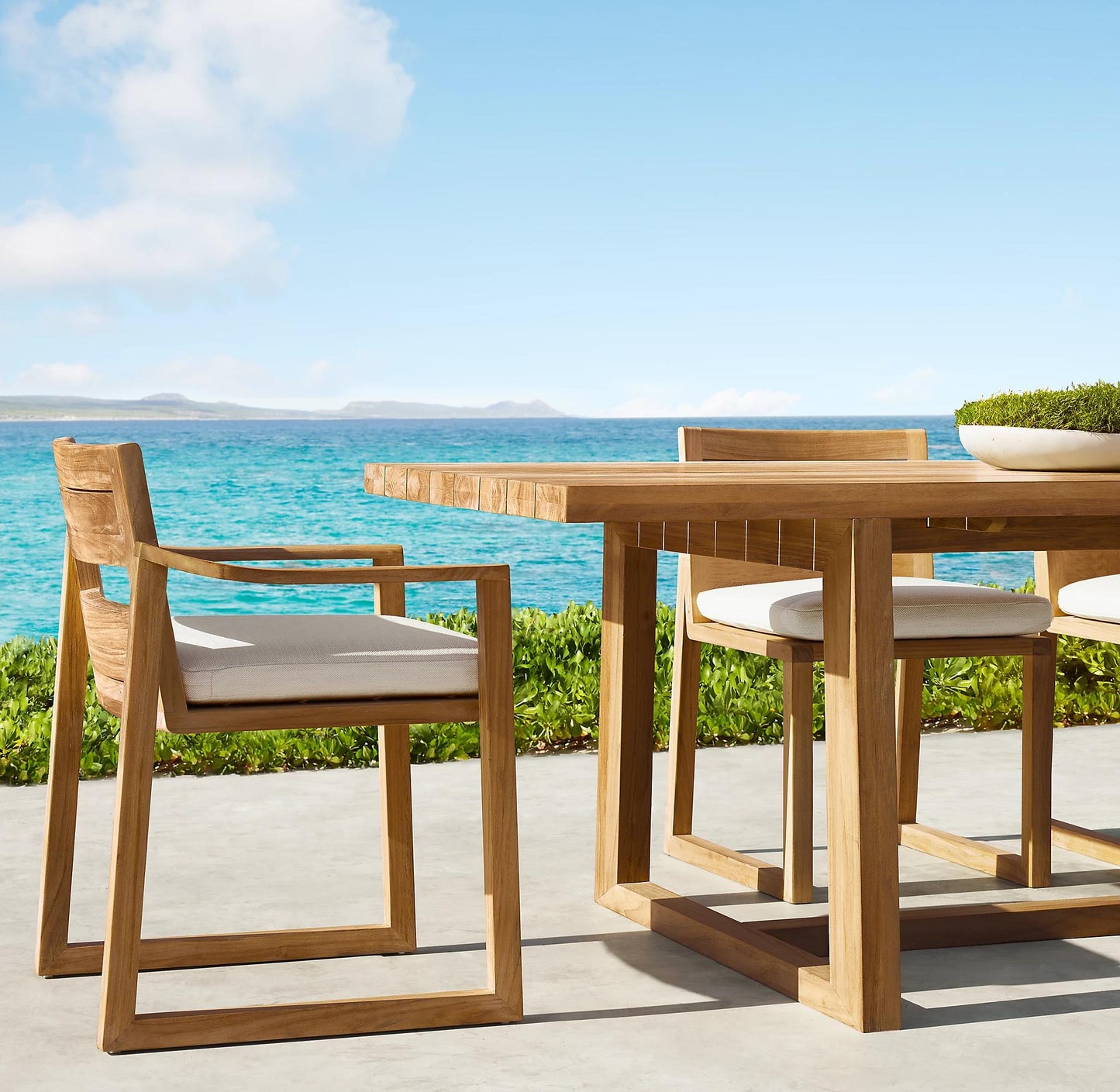 Sebastian Teak Dining Chair with Rot-Resistant Frame and Quick-Dry Foam Cushions-5