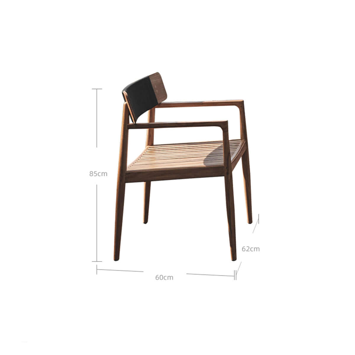 Waterproof Accent Dining Chair with Olefin Woven Rope and Premium Teak Wood Construction-1