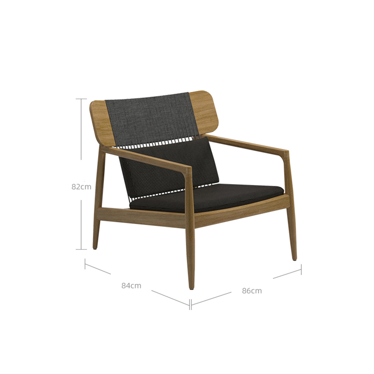 Premium Sukai Lounge Chair - Modern Teak Wood Design with Ergonomic Support-3