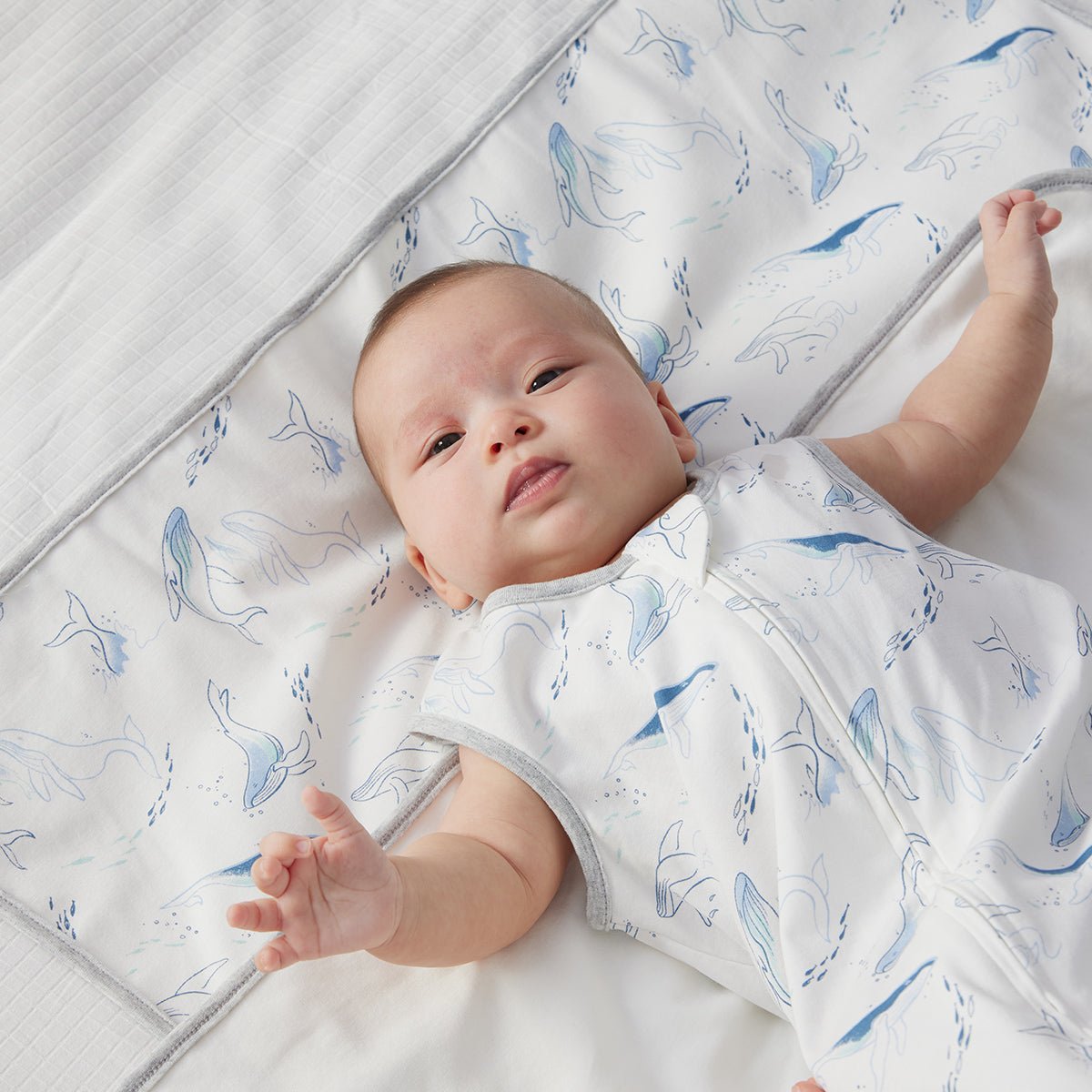 Waterproof Whale Changing Mat for Newborn Babies White Color-2