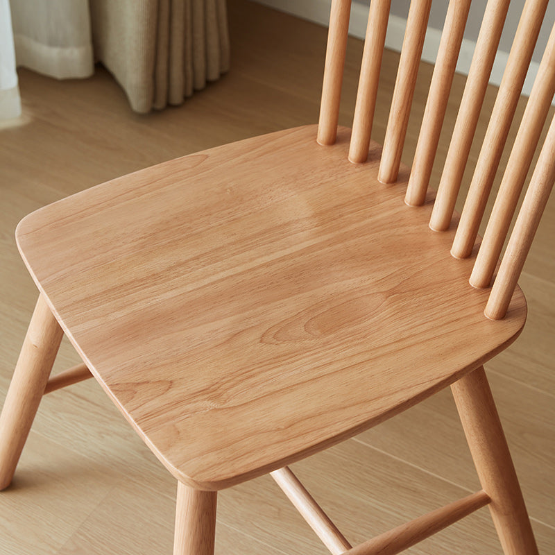 True Color Natural Dining Chair Set of 2 Spindle Back Windsor Design-3