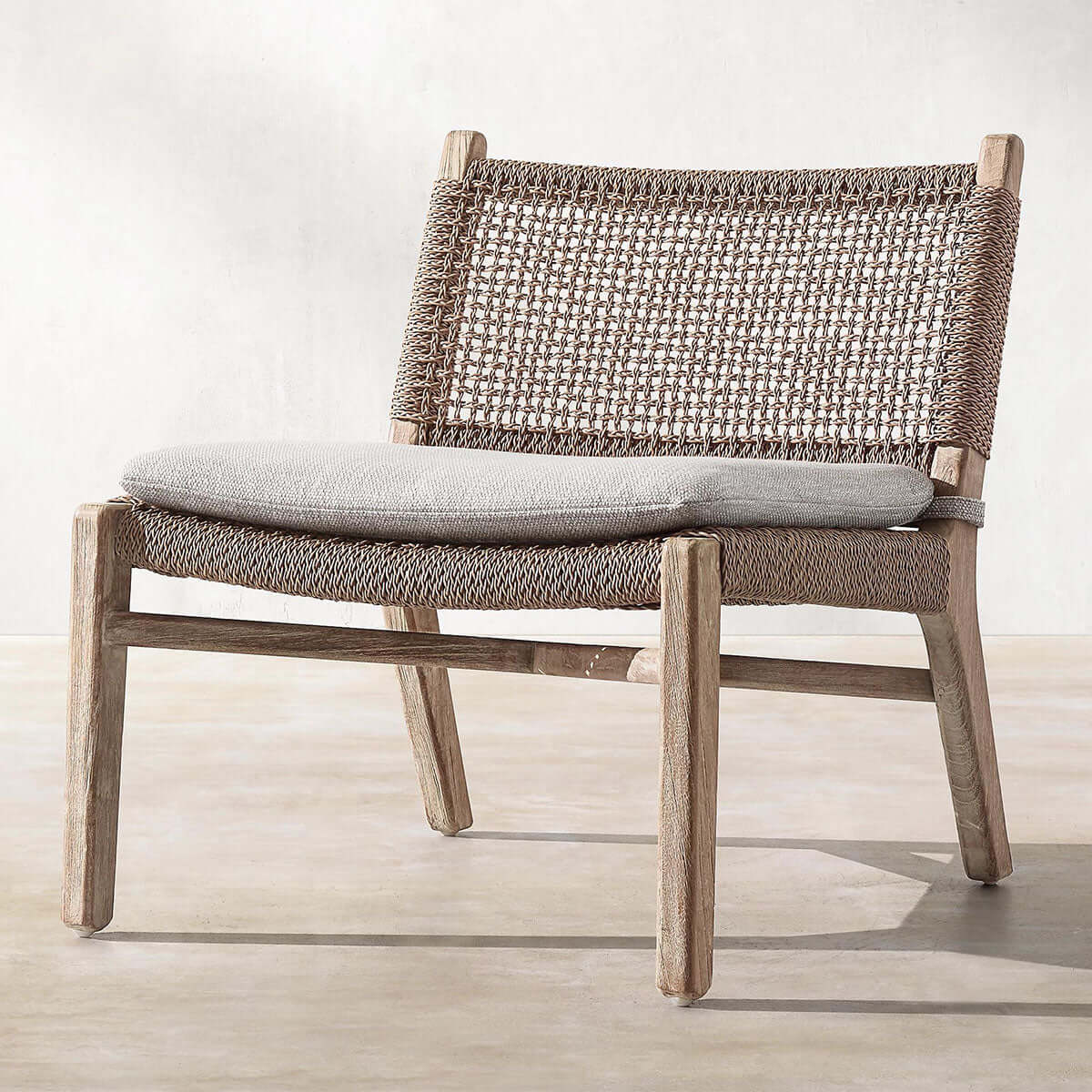 Teak Lounge Chair - Solid Wood & Quick Dry Cushions-3