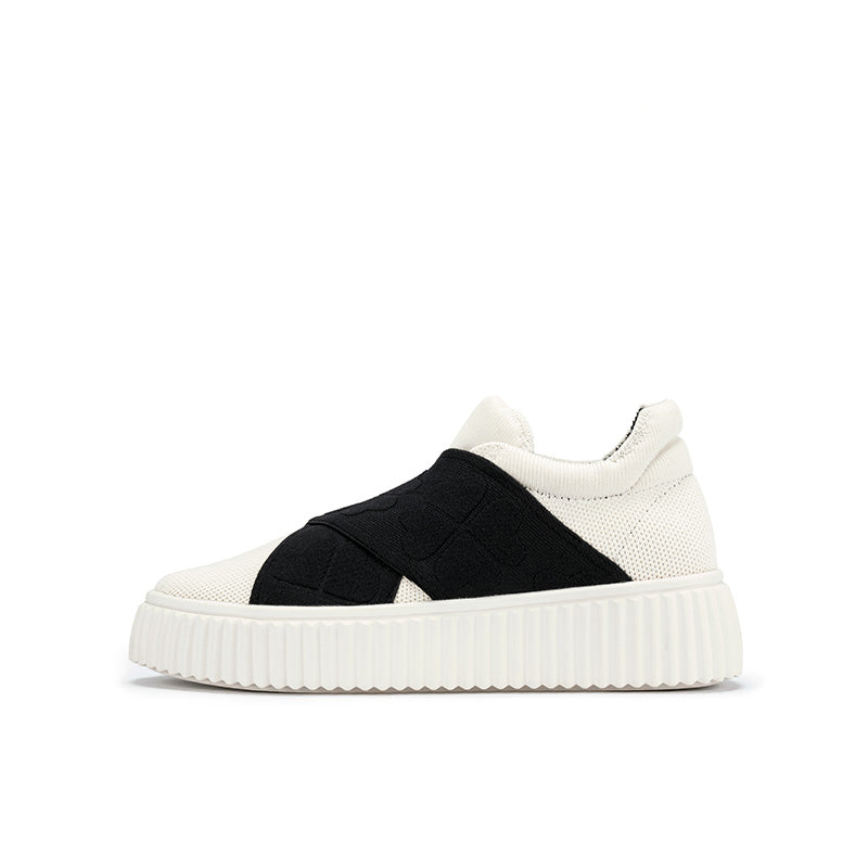 Thick Soled Breathable Casual Sneakers Mens And Womens Slip On-5