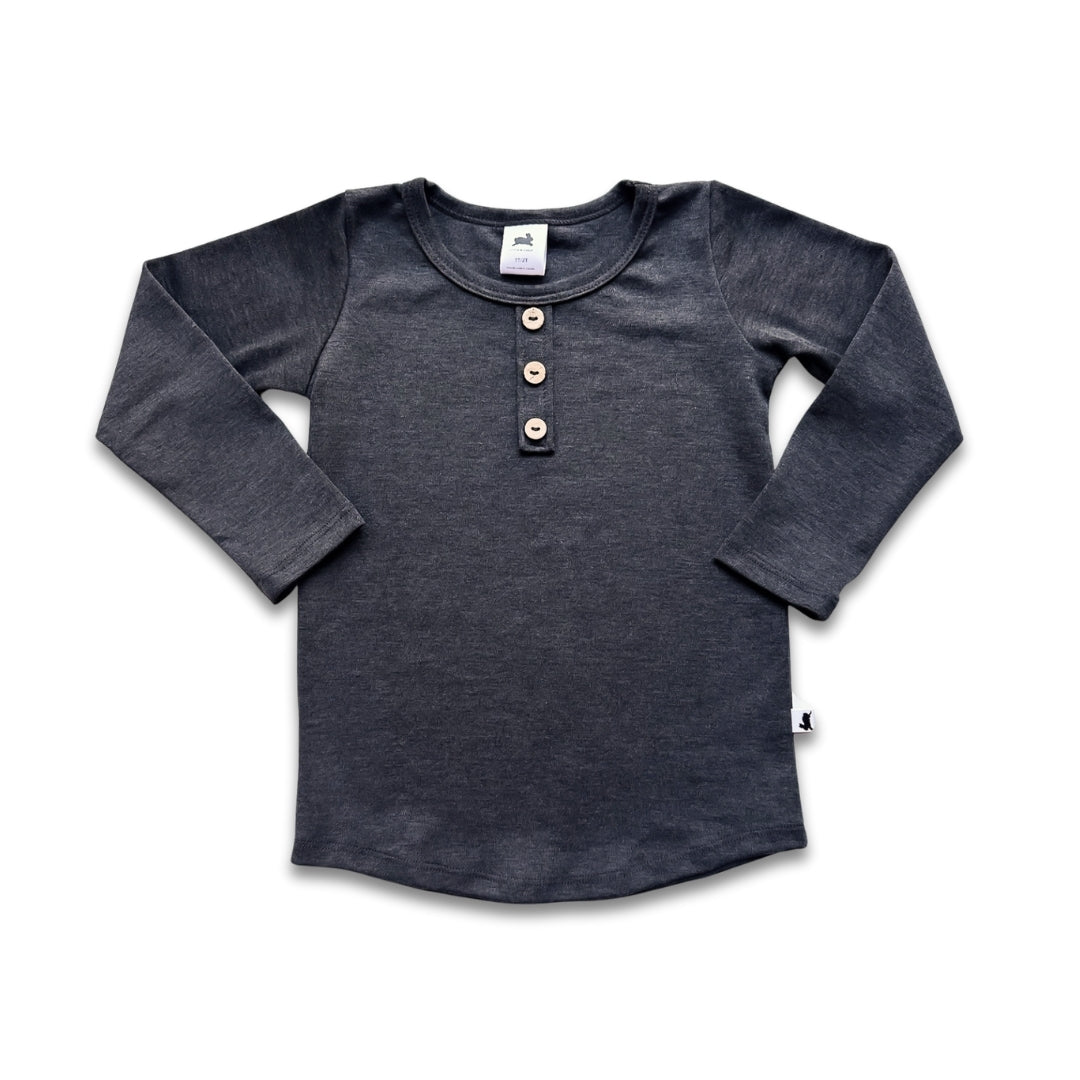 Youth Bamboo Henley Long-Sleeve Shirt — Last Call-4