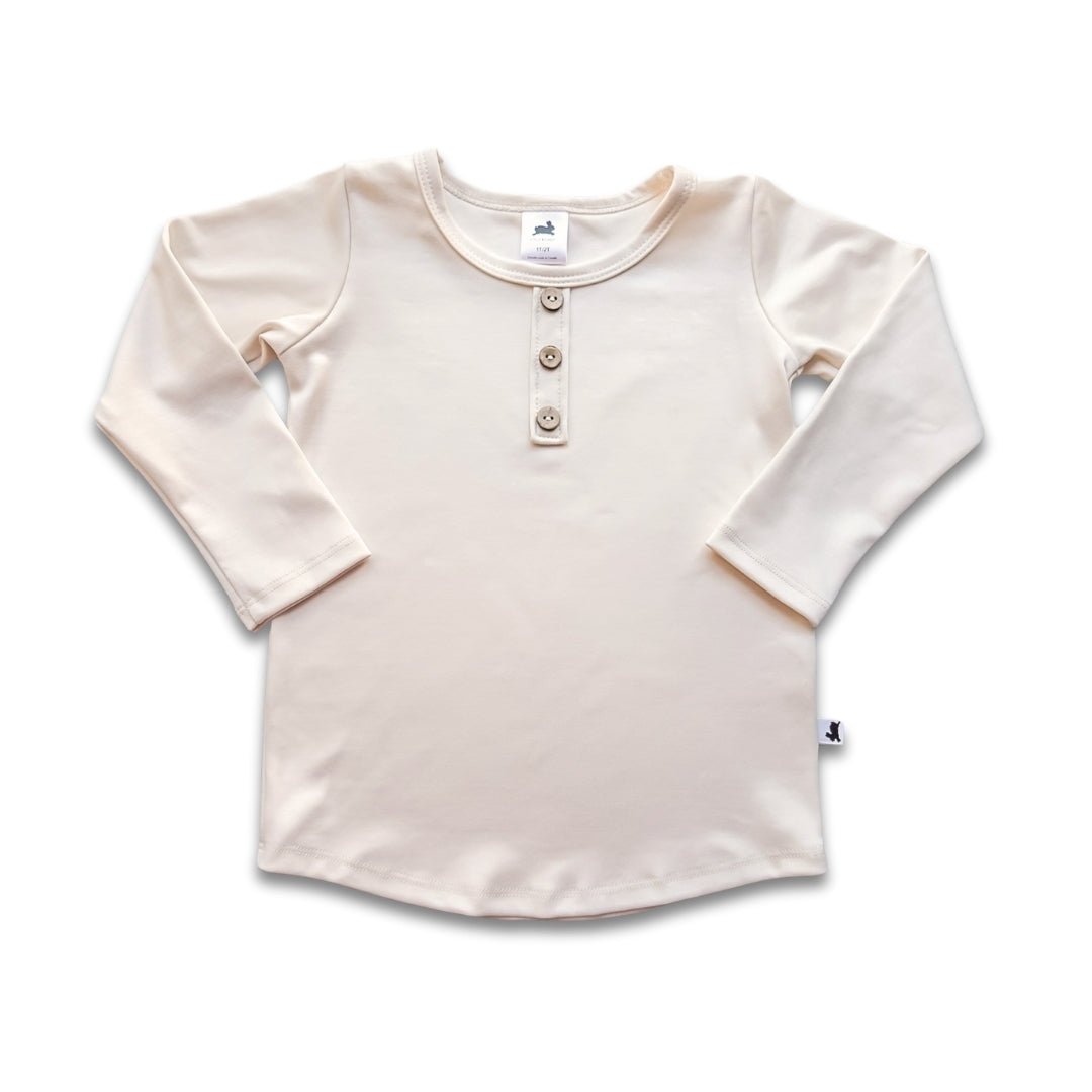Youth Bamboo Henley Long-Sleeve Shirt — Last Call-5