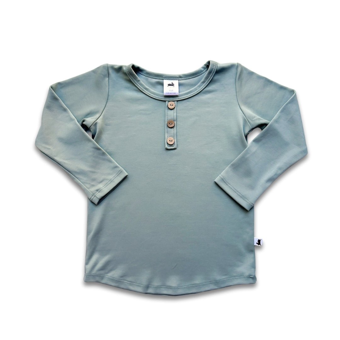 Youth Bamboo Henley Long-Sleeve Shirt — Last Call-6