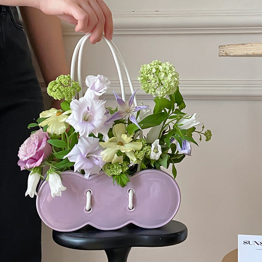 Handbag Shaped Ceramic Vase-0