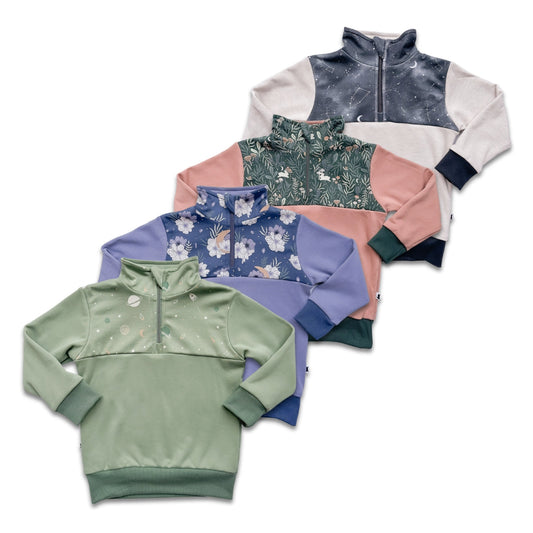 Kids Bamboo Fleece Half-Zip-0
