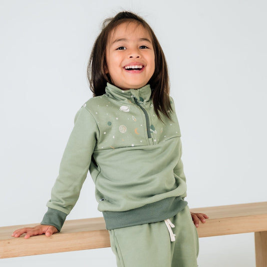 Kids Bamboo Fleece Half-Zip-1