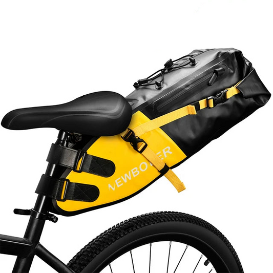 Waterproof 13L Bike Saddle Bag Foldable Rear Tail Trunk Yellow-0