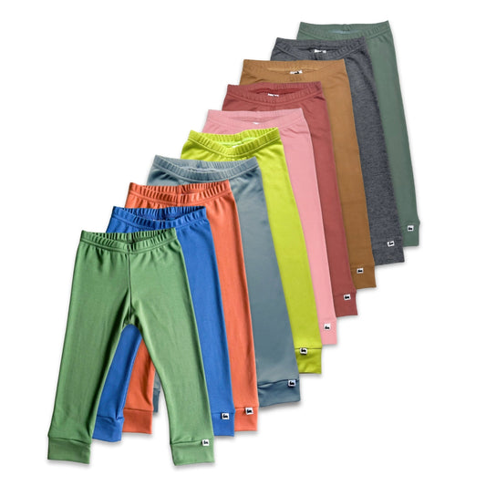 Kids Bamboo Leggings | Solid Colours — Last Call-0